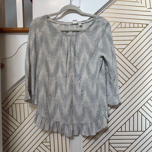 Gap Printed Bell Sleeve Blouse - Picture 1 of 4